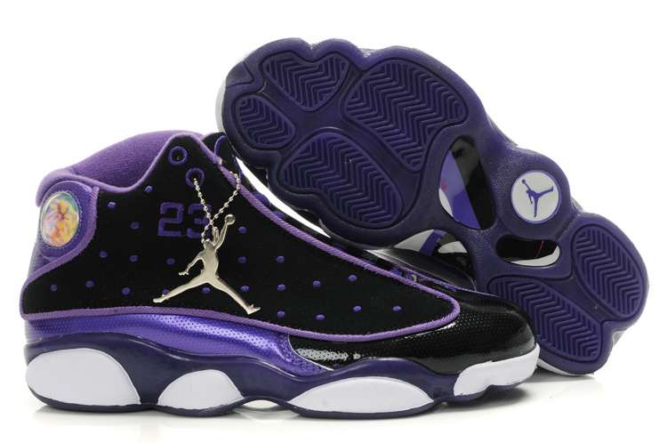 Hight Quality Womens Air Jordan 13 (XIII) Black Purple Fast Shipping